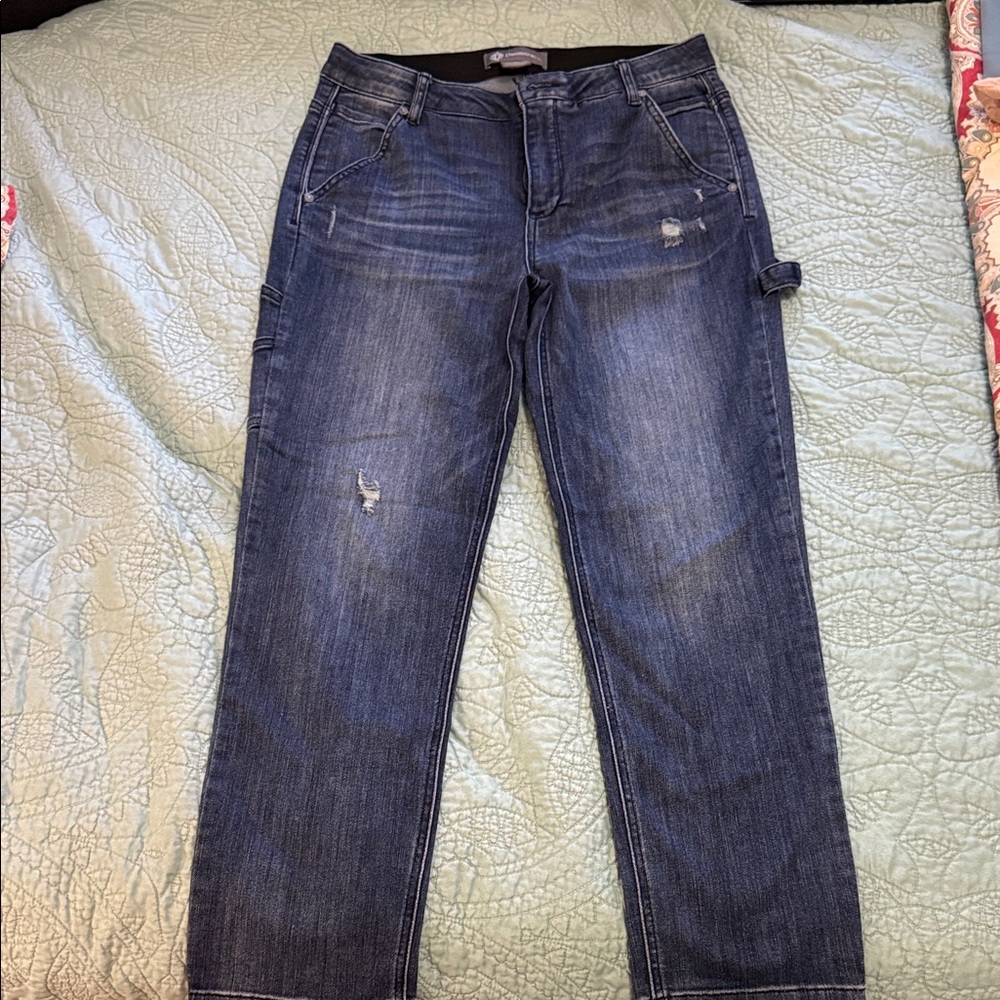 Democracy Distressed Blue Boyfriend Jeans